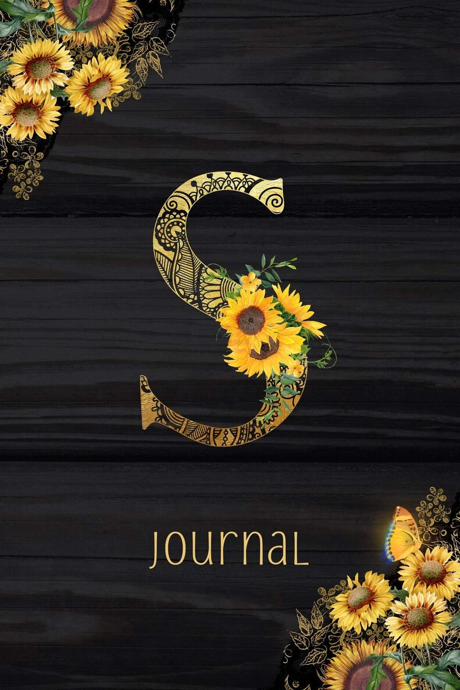 Amazon.com: S Journal: Sunflower Journal, Monogram Letter S